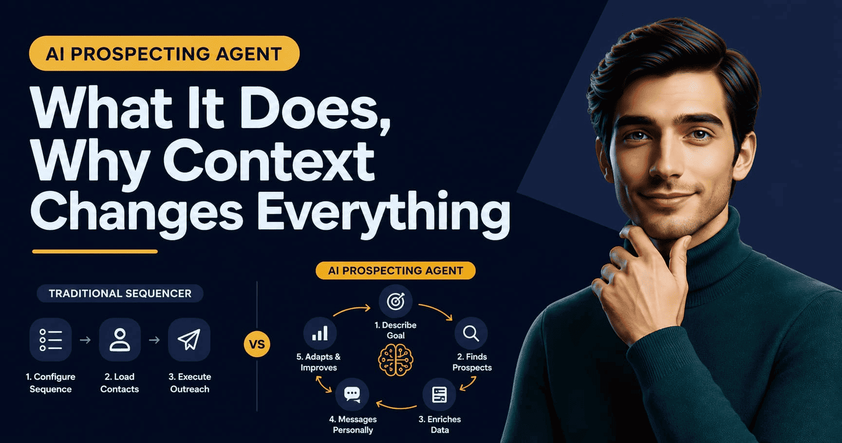 AI agent for B2B lead generation : how it works vs. traditional sequencers