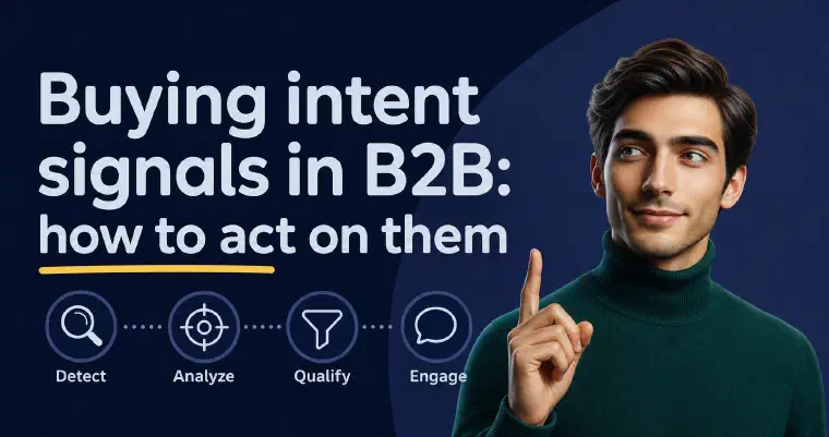 B2B sales professional mapping company signals onto a qualified prospect list