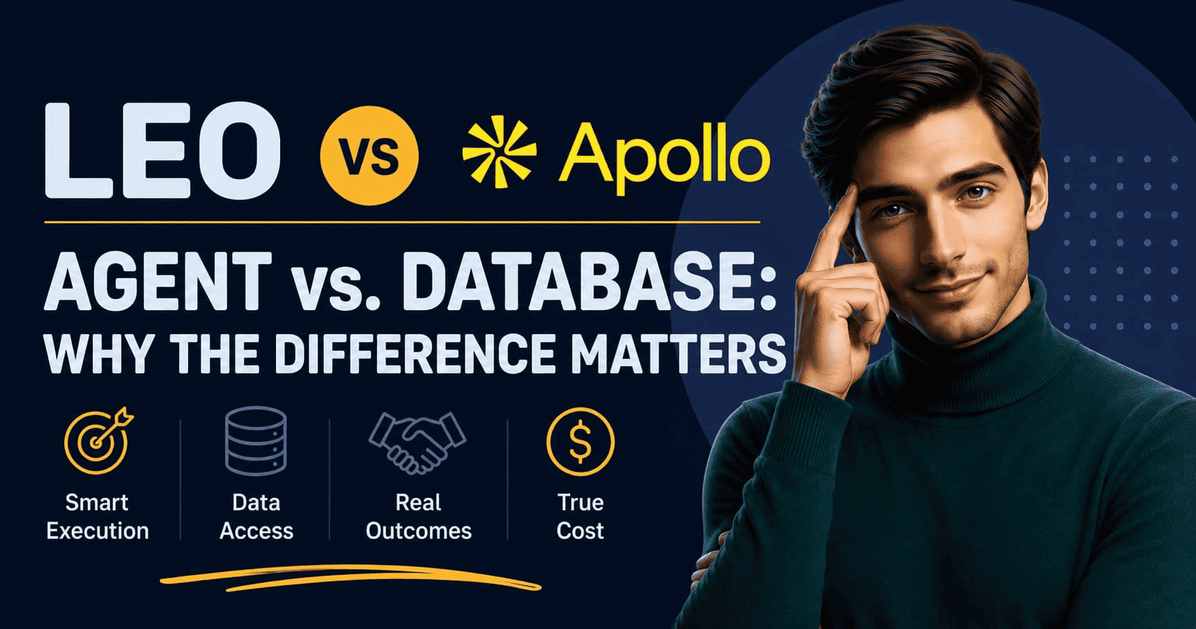 LEO vs Apollo : prospecting agent vs. B2B database and sequencer platform