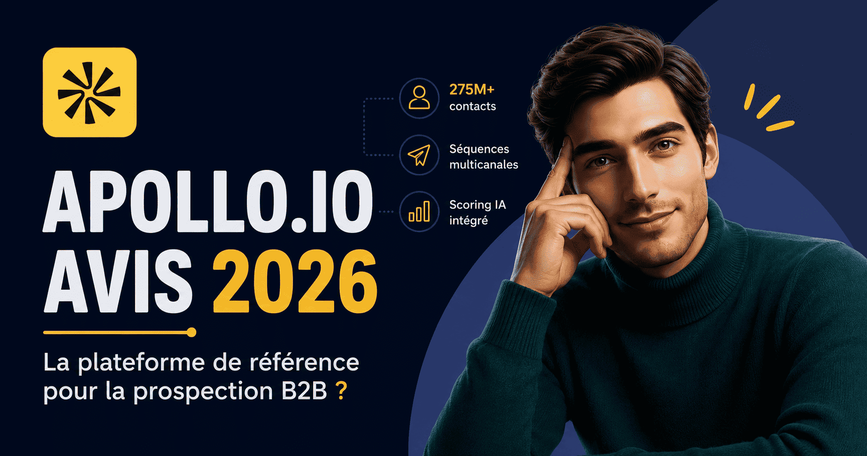 Apollo.io avis 2026 — interface de la base de données et séquences email