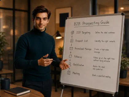 B2B prospecting category illustration for finding qualified leads